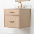
                  
                    Cape Breton SLIM 24" Wall Mount White Oak Bathroom Vanity - All Drawers Teodor Bathroom Vanity Canada
                  
                