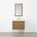 
                  
                    Cape Breton SLIM 30" Wall Mount Mid Century Oak Bathroom Vanity - All Drawers Teodor Bathroom Vanity Canada
                  
                