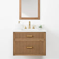 
                  
                    Cape Breton SLIM 30" Wall Mount Mid Century Oak Bathroom Vanity - All Drawers Teodor Bathroom Vanity Canada
                  
                