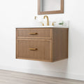 
                  
                    Cape Breton SLIM 30" Wall Mount Mid Century Oak Bathroom Vanity - All Drawers Teodor Bathroom Vanity Canada
                  
                