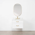 
                  
                    Cape Breton SLIM 30" Wall Mount Satin White Bathroom Vanity - All Drawers Teodor Bathroom Vanity Canada
                  
                
