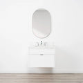 
                  
                    Cape Breton SLIM 30" Wall Mount Satin White Bathroom Vanity - All Drawers Teodor Bathroom Vanity Canada
                  
                