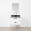
                  
                    Cape Breton SLIM 30" Wall Mount Satin White Bathroom Vanity - All Drawers Teodor Bathroom Vanity Canada
                  
                