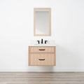 
                  
                    Cape Breton SLIM 30" Wall Mount White Oak Bathroom Vanity - All Drawers Teodor Bathroom Vanity Canada
                  
                