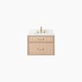 
                  
                    Cape Breton SLIM 30" Wall Mount White Oak Bathroom Vanity - All Drawers Teodor Bathroom Vanity Canada
                  
                