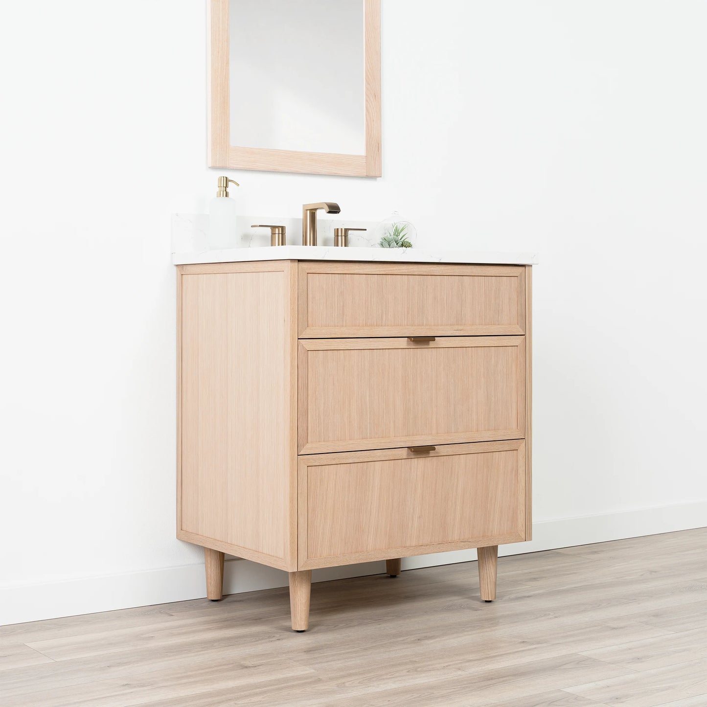 
                  
                    Cape Breton 30" White Oak Bathroom Vanity - All Drawers
                  
                