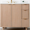 
                  
                    Cape Breton 36" White Oak Bathroom Vanity, Left Sink
                  
                