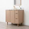 
                  
                    Cape Breton 36" White Oak Bathroom Vanity, Left Sink
                  
                