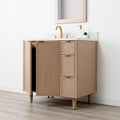 
                  
                    Cape Breton 36" White Oak Bathroom Vanity, Left Sink
                  
                