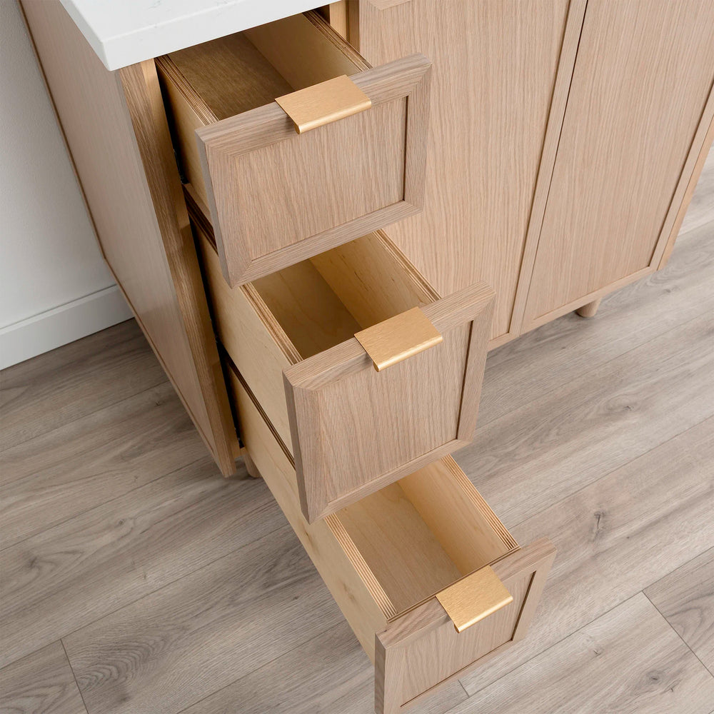 
                  
                    Cape Breton 36" White Oak Bathroom Vanity, Right Sink
                  
                