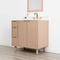 
                  
                    Cape Breton 36" White Oak Bathroom Vanity, Right Sink
                  
                