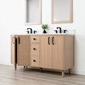
                  
                    Cape Breton SLIM 60" White Oak Bathroom Vanity, Double Sink
                  
                