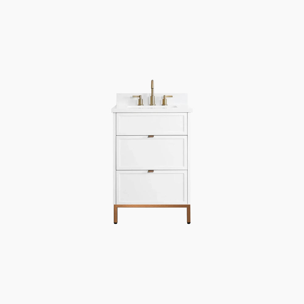 
                  
                    Cape Breton 24" Satin White Bathroom Vanity - All Drawers
                  
                