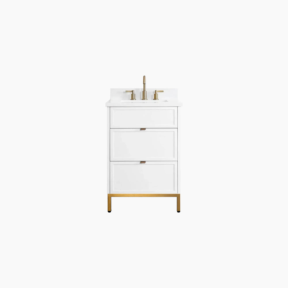 
                  
                    Cape Breton 24" Satin White Bathroom Vanity - All Drawers
                  
                
