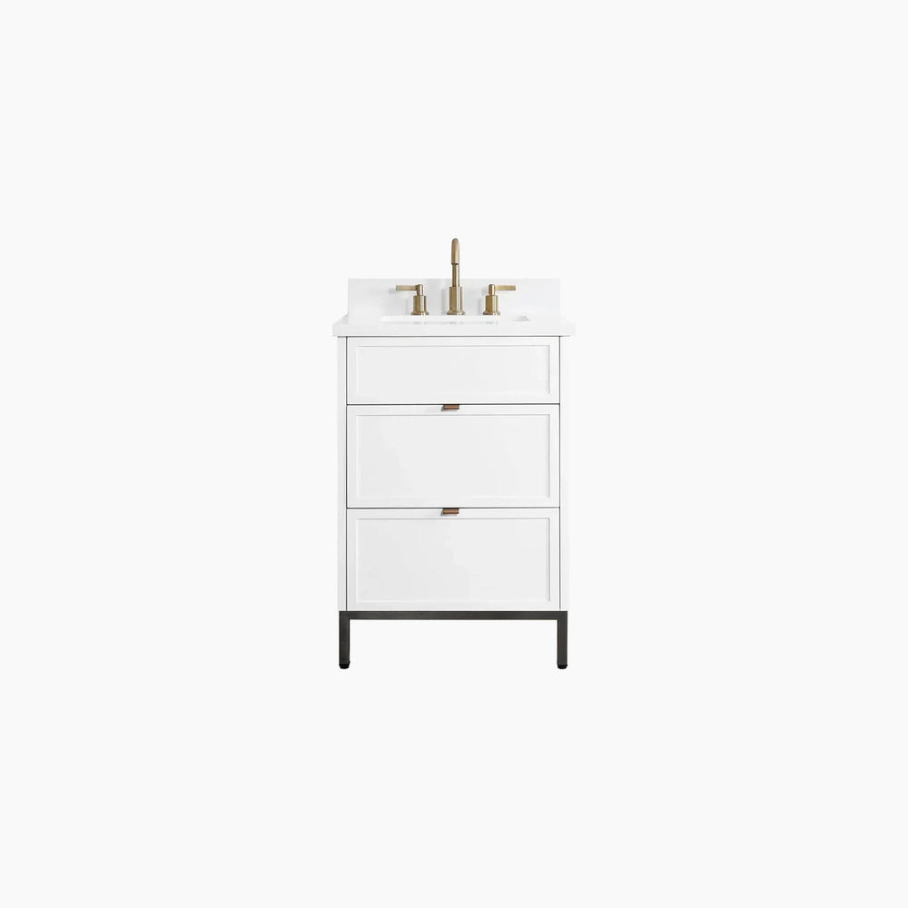 
                  
                    Cape Breton 24" Satin White Bathroom Vanity - All Drawers
                  
                