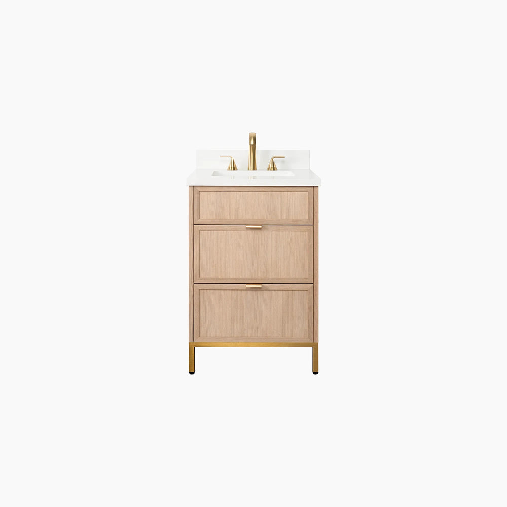 
                  
                    Cape Breton 24" White Oak Bathroom Vanity - All Drawers
                  
                