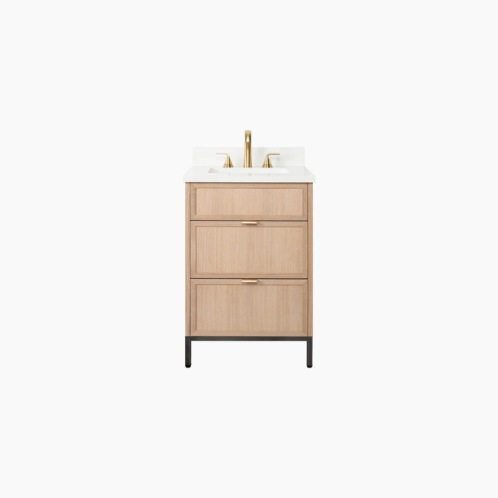 
                  
                    Cape Breton 24" White Oak Bathroom Vanity - All Drawers
                  
                