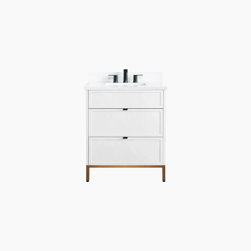 
                  
                    Cape Breton 30" Satin White Bathroom Vanity - All Drawers
                  
                