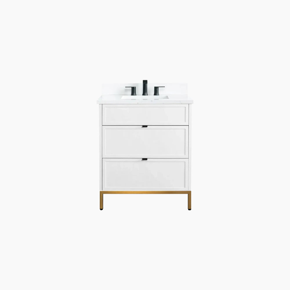 
                  
                    Cape Breton 30" Satin White Bathroom Vanity - All Drawers
                  
                