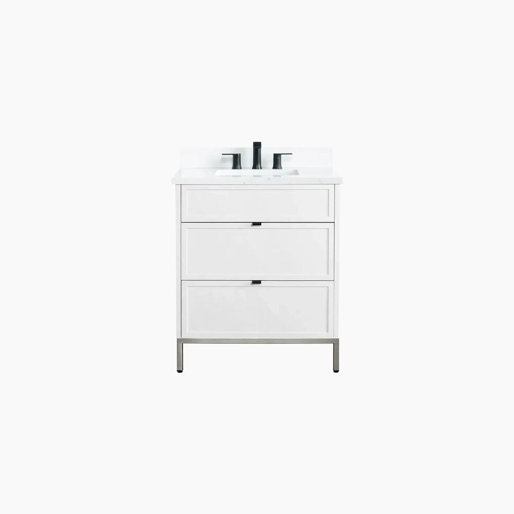 
                  
                    Cape Breton 30" Satin White Bathroom Vanity - All Drawers
                  
                