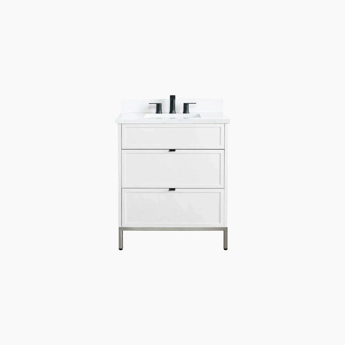 
                  
                    Cape Breton 30" Satin White Bathroom Vanity - All Drawers
                  
                