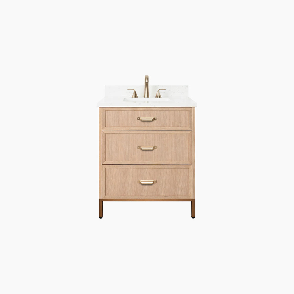 
                  
                    Cape Breton 30" White Oak Bathroom Vanity - All Drawers
                  
                