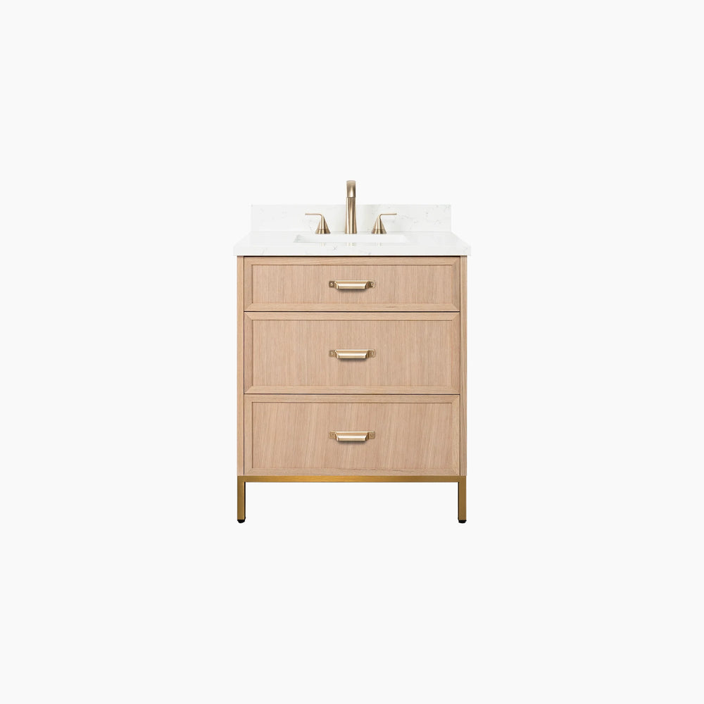
                  
                    Cape Breton 30" White Oak Bathroom Vanity - All Drawers
                  
                
