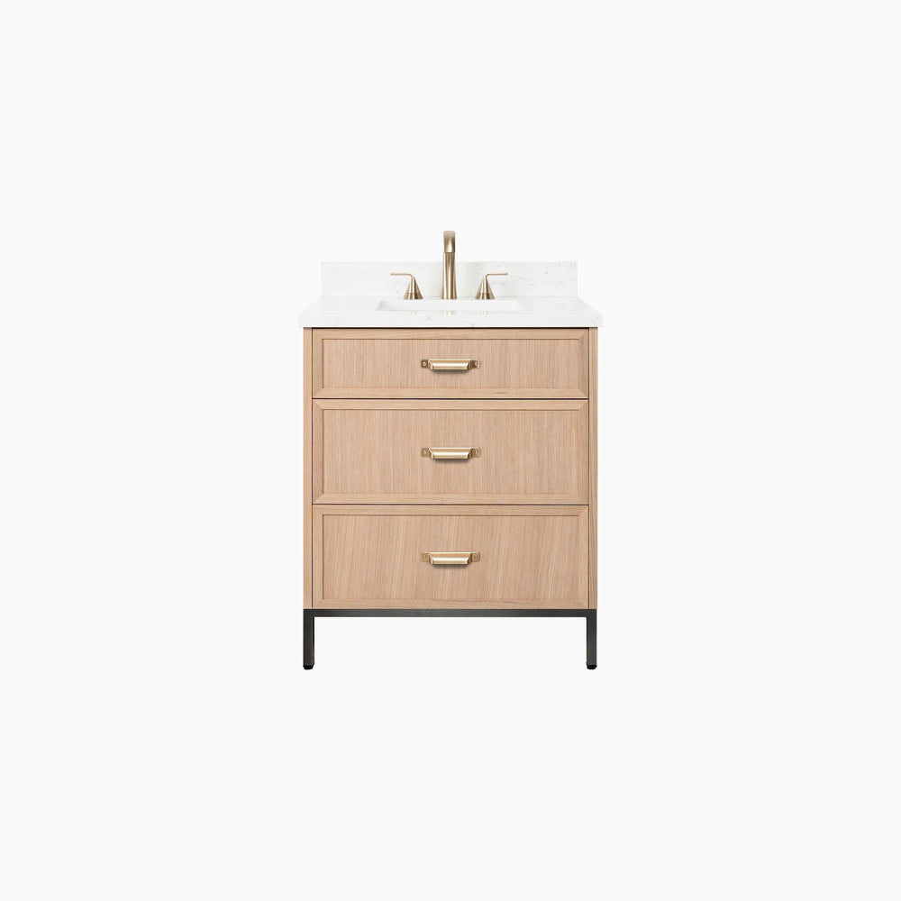 
                  
                    Cape Breton 30" White Oak Bathroom Vanity - All Drawers
                  
                