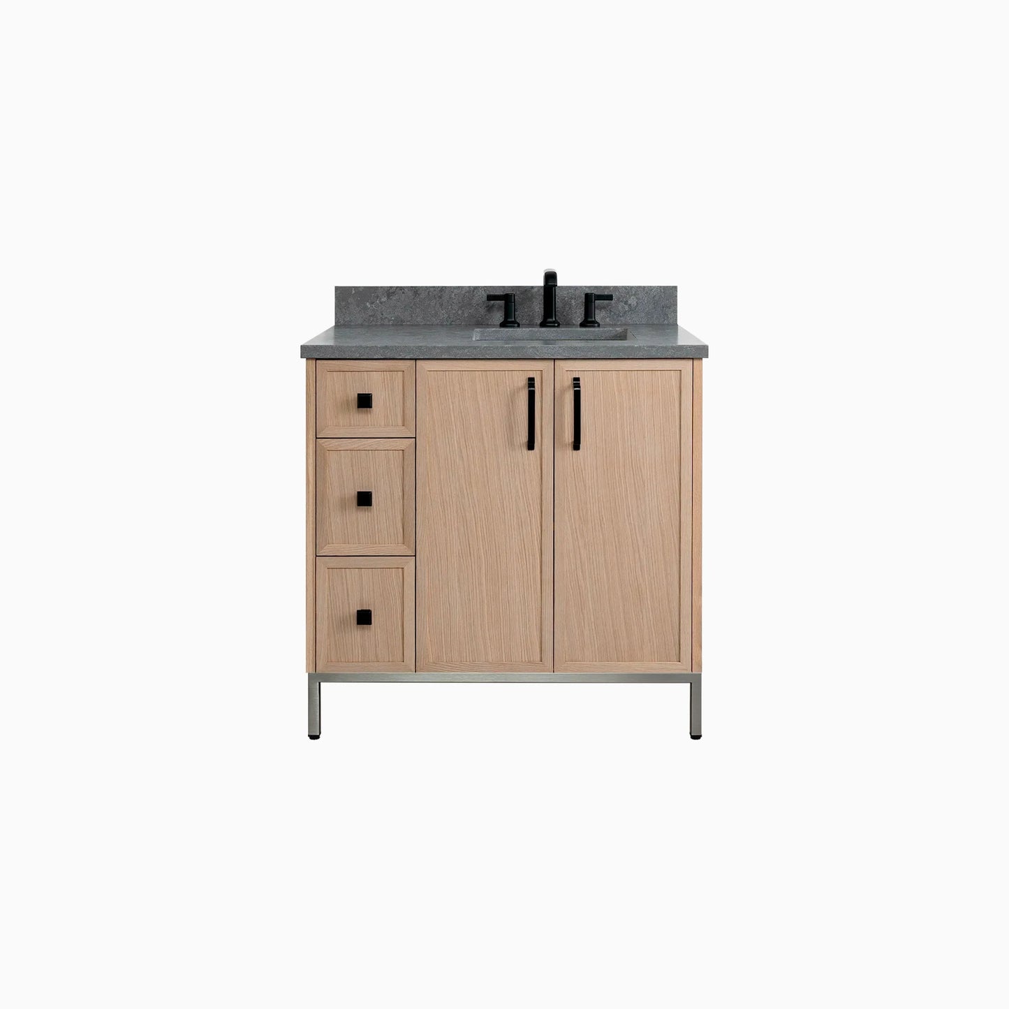 
                  
                    Cape Breton 36" White Oak Bathroom Vanity, Right Sink
                  
                