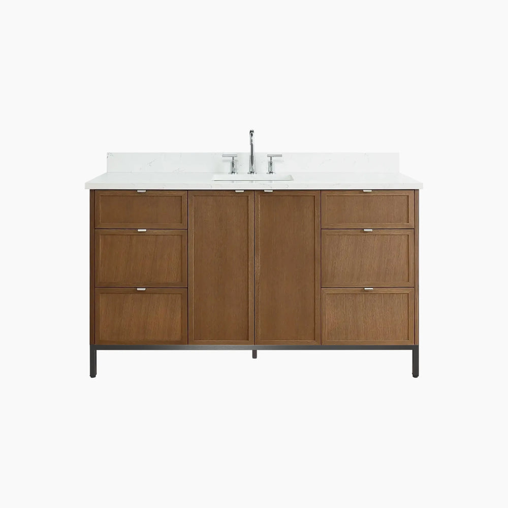 
                  
                    Cape Breton 60" Mid Century Oak Bathroom Vanity
                  
                