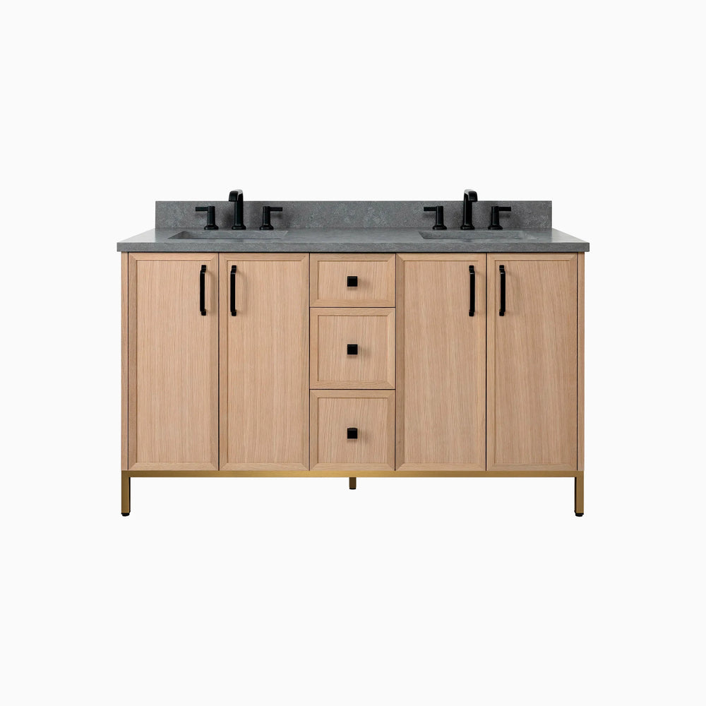 
                  
                    Cape Breton 60" White Oak Bathroom Vanity, Double Sink
                  
                