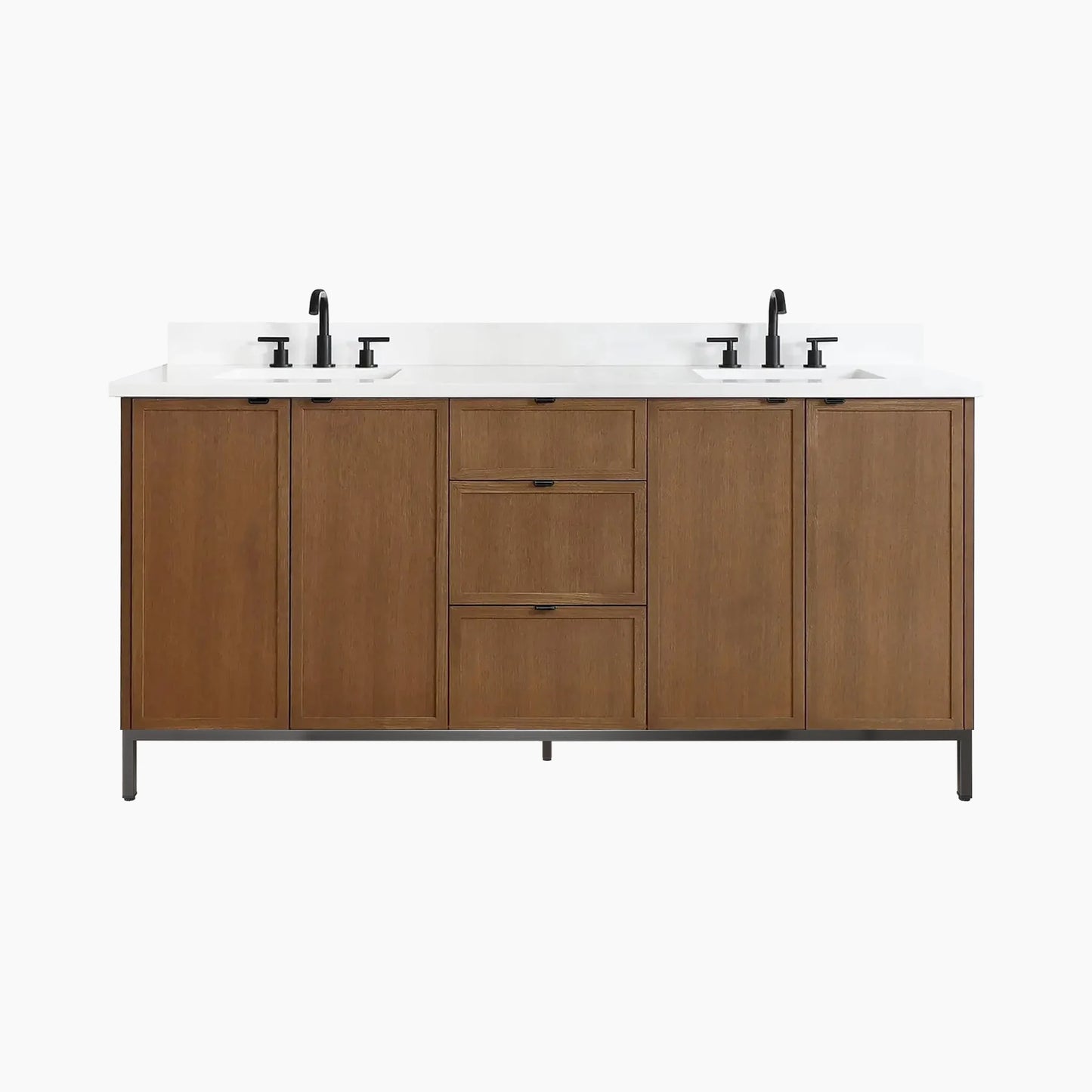 
                  
                    Cape Breton 72" Mid Century Oak Bathroom Vanity, Double Sink
                  
                
