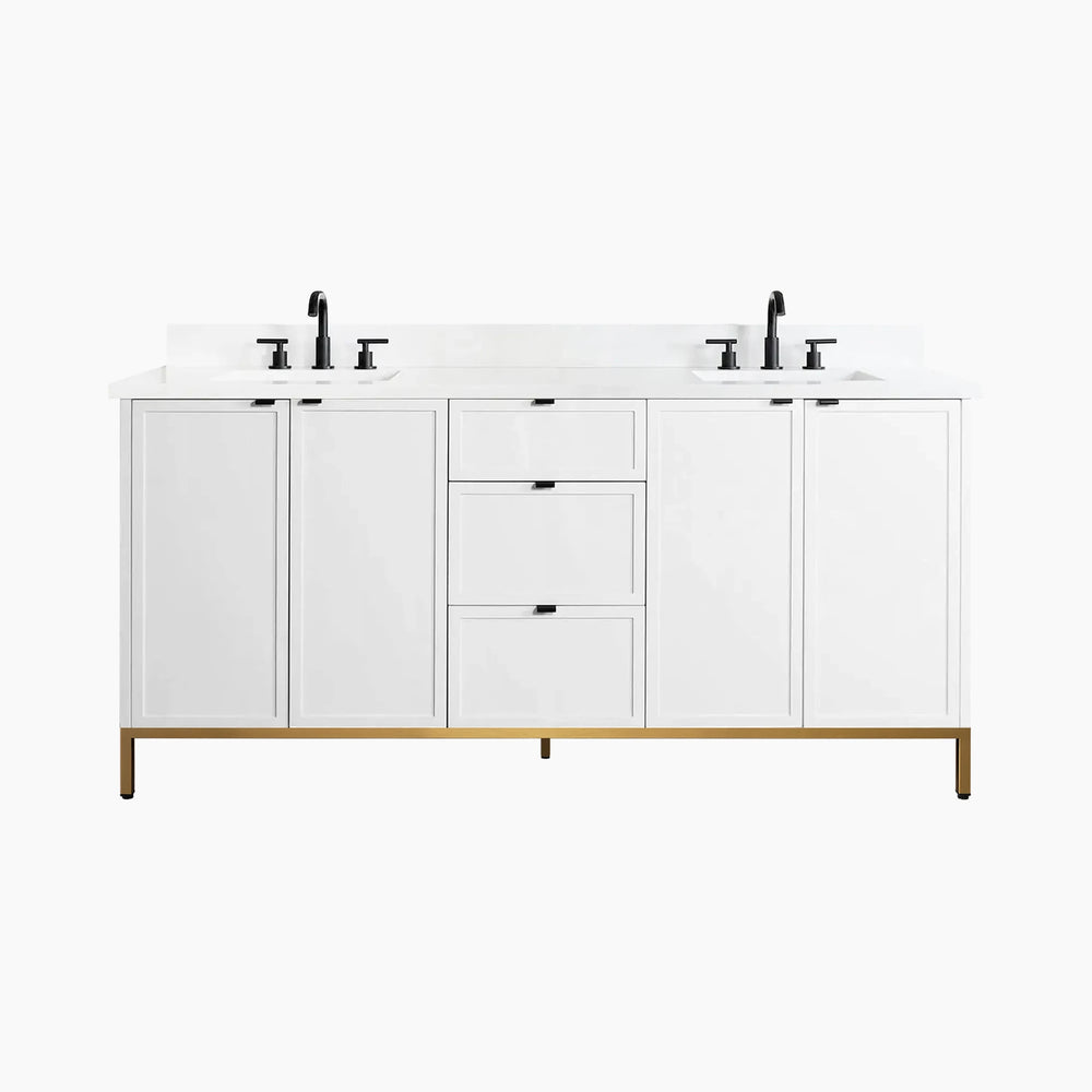 
                  
                    Cape Breton 72" Satin White Bathroom Vanity, Double Sink
                  
                