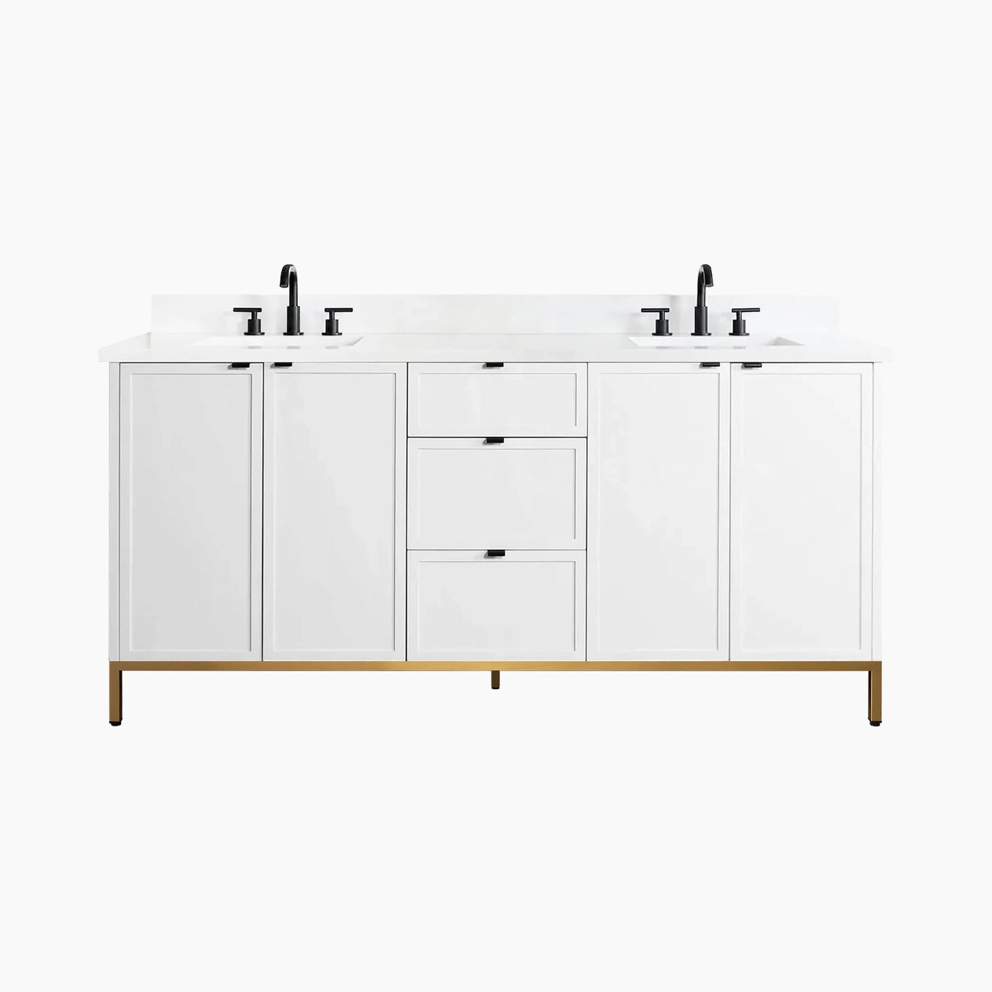 
                  
                    Cape Breton 72" Satin White Bathroom Vanity, Double Sink
                  
                