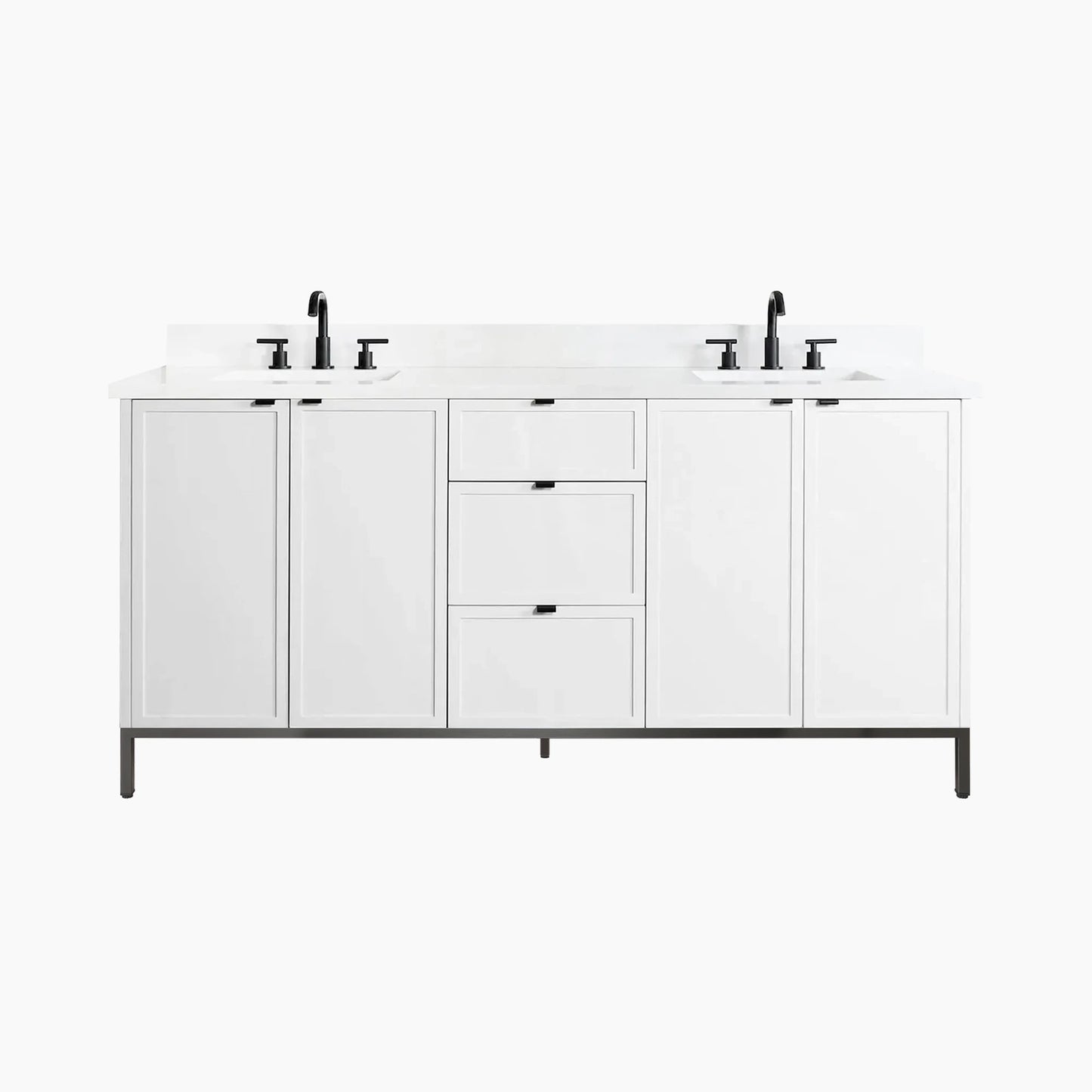 
                  
                    Cape Breton 72" Satin White Bathroom Vanity, Double Sink
                  
                