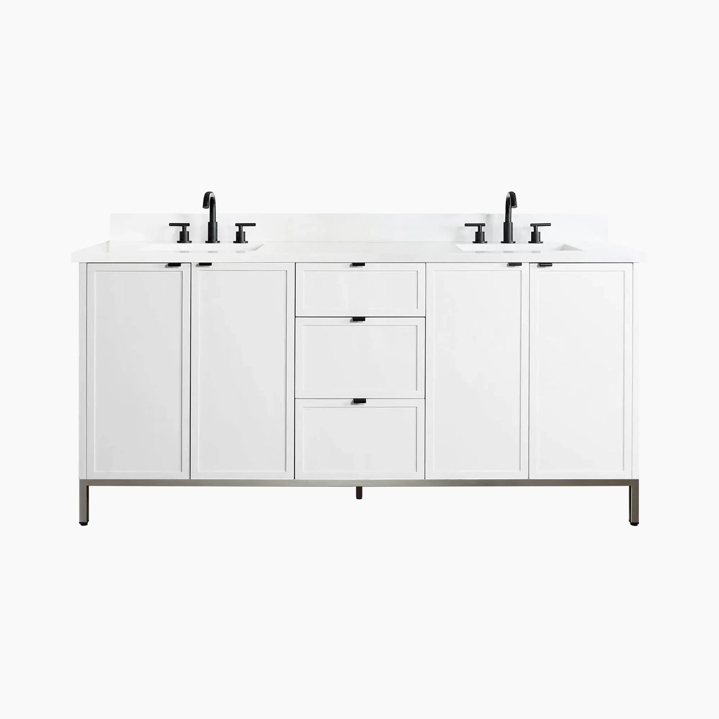 
                  
                    Cape Breton 72" Satin White Bathroom Vanity, Double Sink
                  
                