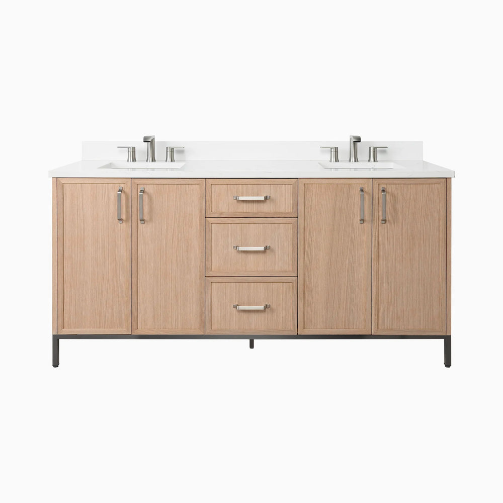 
                  
                    Cape Breton 72" White Oak Bathroom Vanity, Double Sink
                  
                