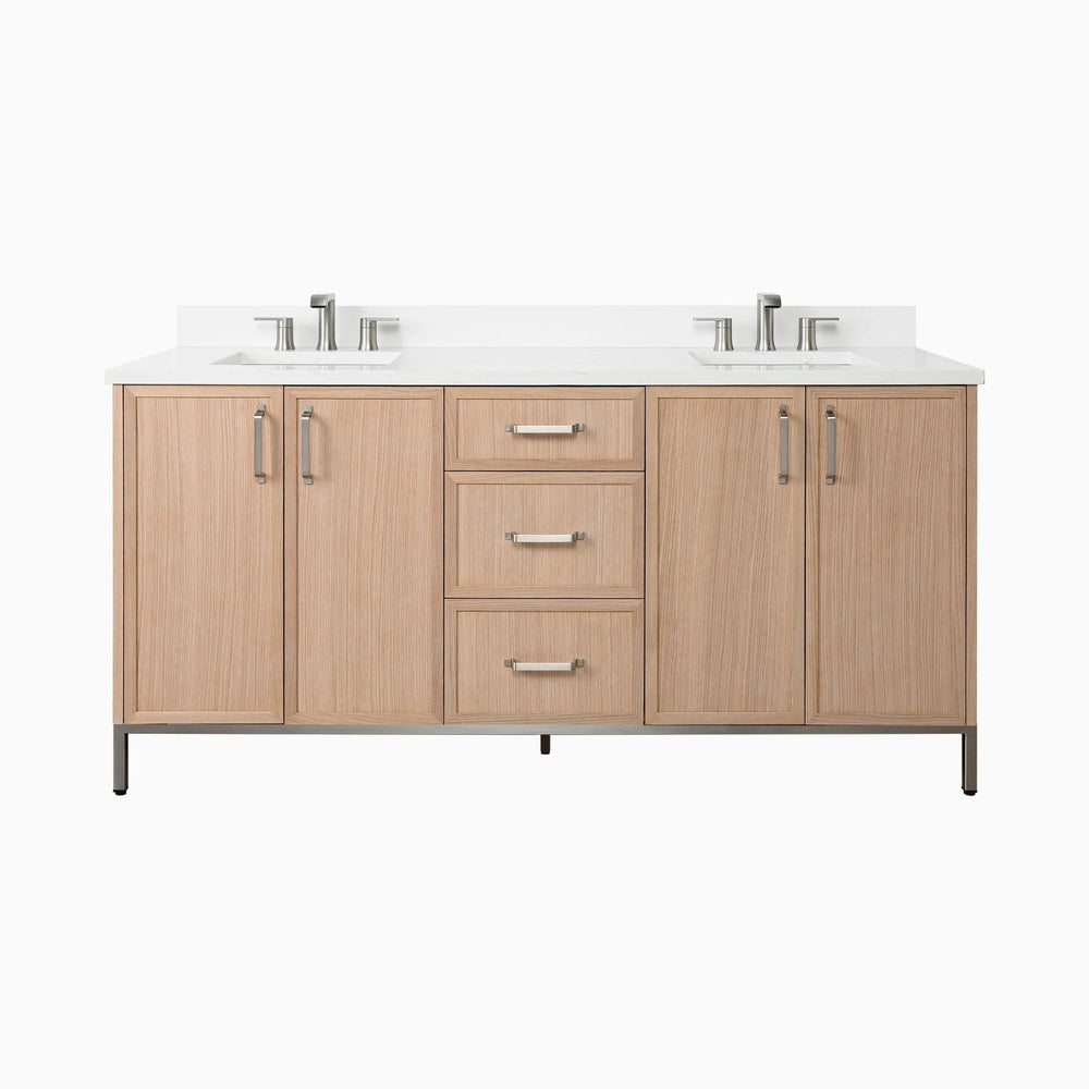 
                  
                    Cape Breton 72" White Oak Bathroom Vanity, Double Sink
                  
                