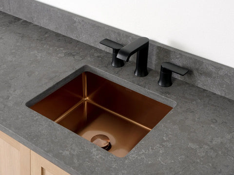 SLIM Rectangular Stainless Steel Undermount Sink Teodor Extra Bathroom Vanity Canada