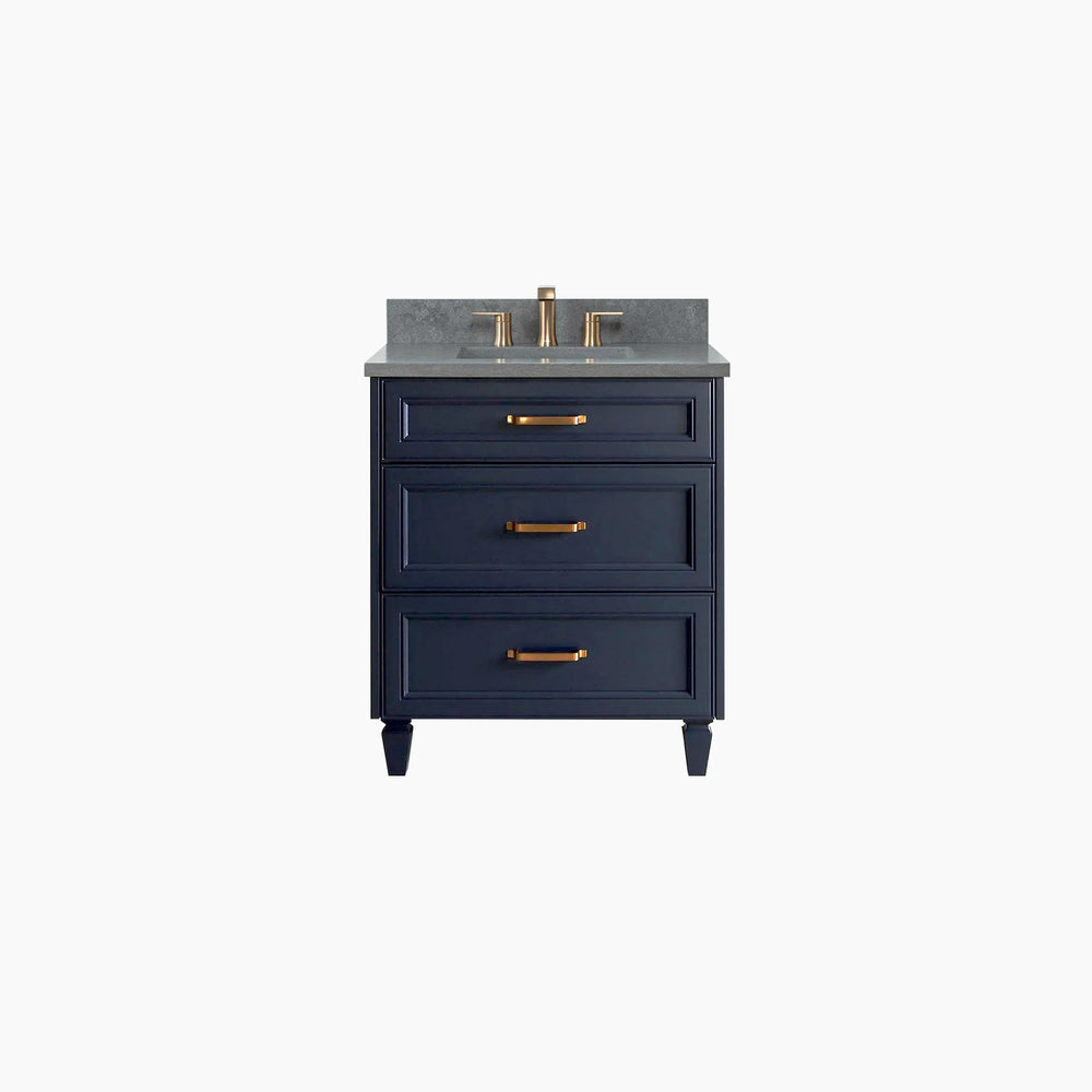 Davenport 30" Pacific Blue Bathroom Vanity - All Drawers