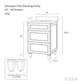 
                  
                    Davenport 24", Teodor® Almond Coast Vanity Teodor Bathroom VanityCanada
                  
                