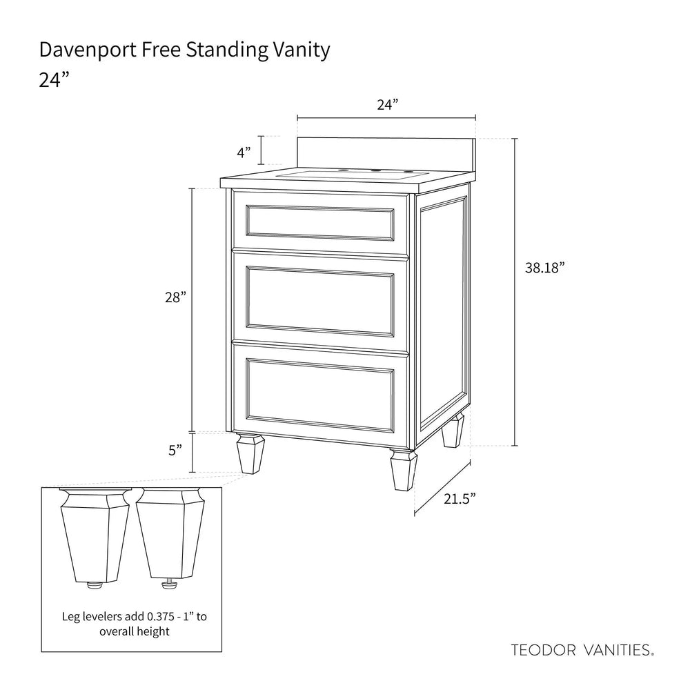 
                  
                    Davenport 24", Teodor® Pacific Blue Vanity Teodor Bathroom VanityCanada
                  
                