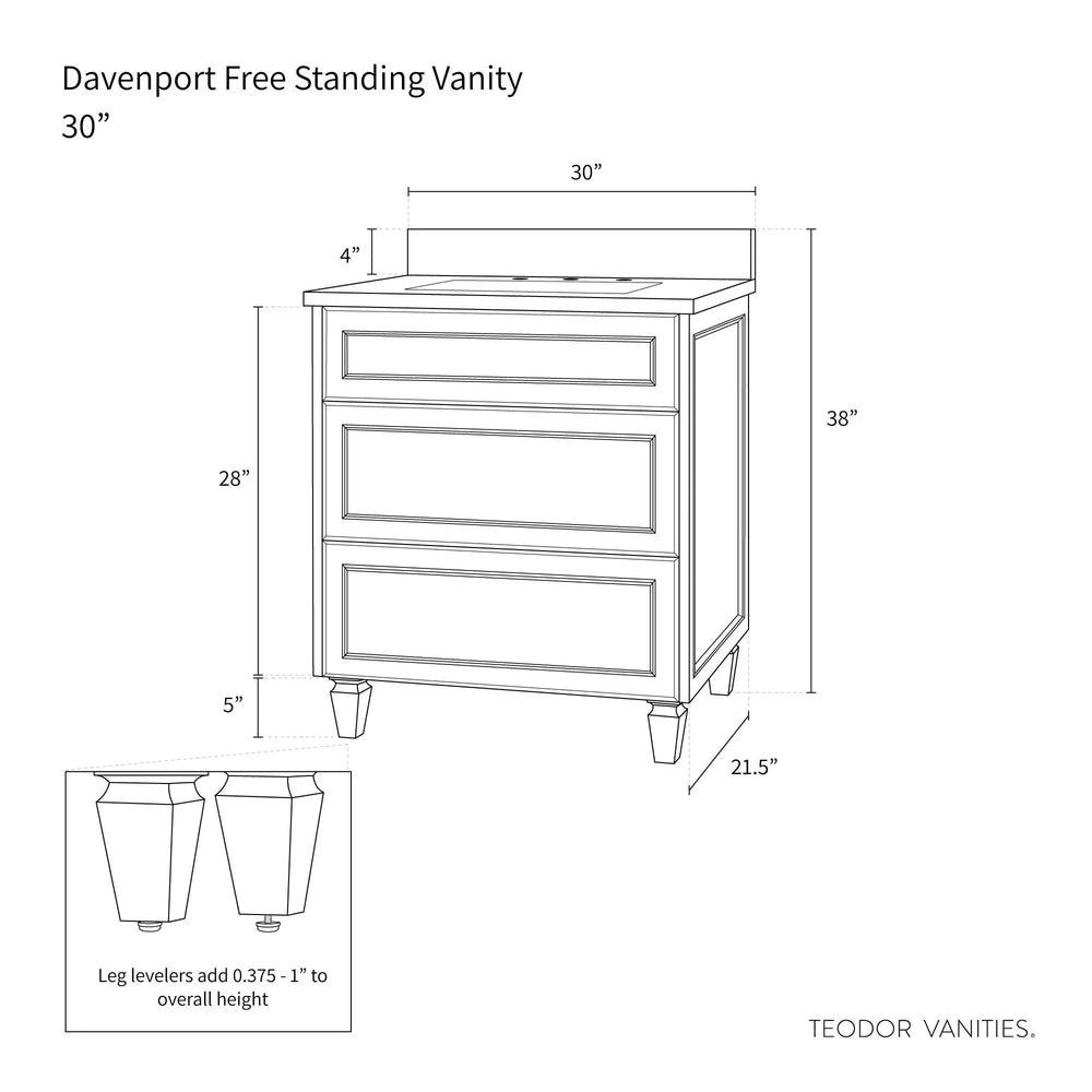 
                  
                    Davenport 30", Teodor® Almond Coast Vanity Teodor Bathroom VanityCanada
                  
                