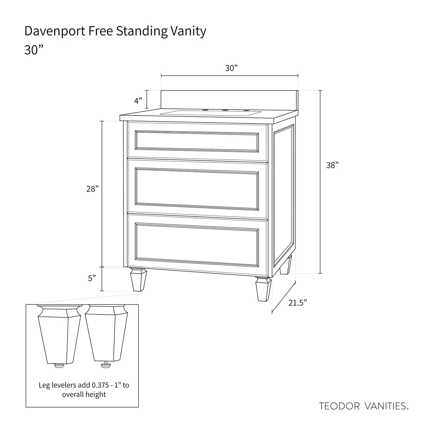 
                  
                    Davenport 30", Teodor® Almond Coast Vanity Teodor Bathroom VanityCanada
                  
                