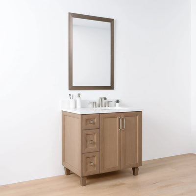 Davenport 36", Teodor® Almond Coast Vanity, Right Sink Teodor Bathroom VanityCanada