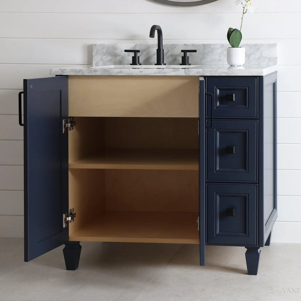 
                  
                    Davenport 36" Pacific Blue Bathroom Vanity, Left Sink
                  
                