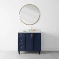
                  
                    Davenport 36", Teodor® Pacific Blue Vanity, Right Sink Teodor Bathroom VanityCanada
                  
                
