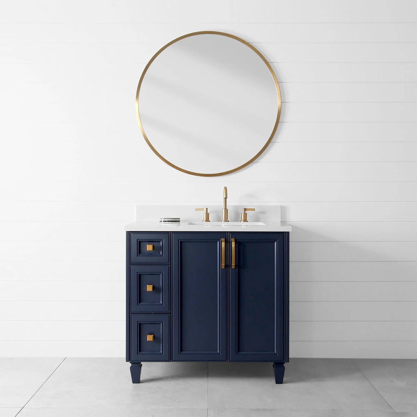 Davenport 36", Teodor® Pacific Blue Vanity, Right Sink Teodor Bathroom VanityCanada