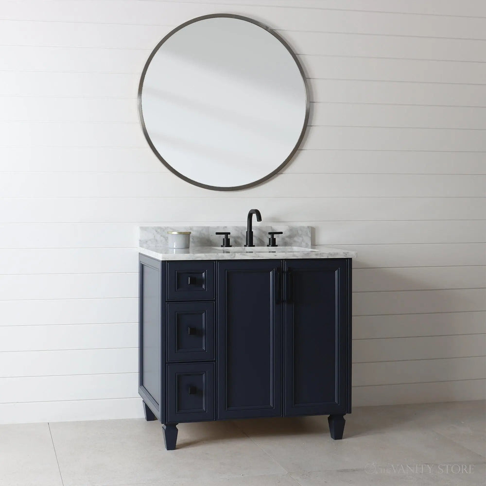 
                  
                    Davenport 36" Pacific Blue Bathroom Vanity, Right Sink
                  
                