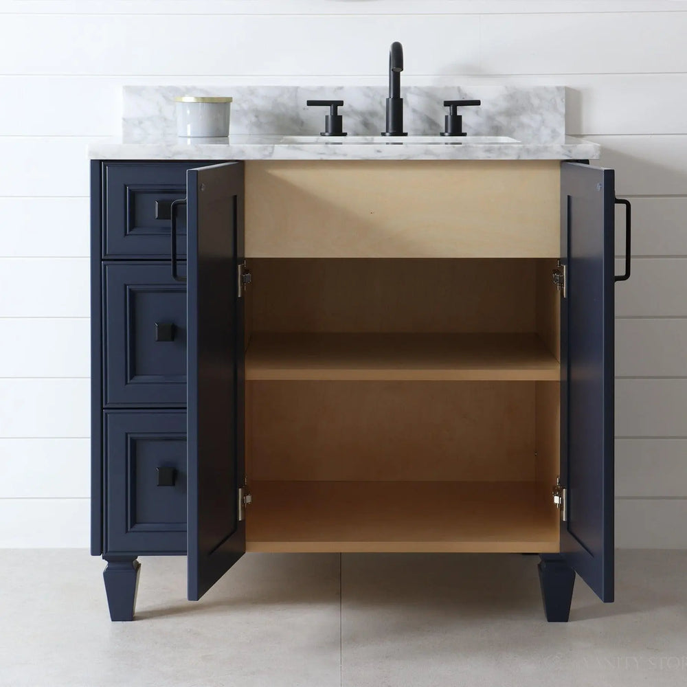 
                  
                    Davenport 36" Pacific Blue Bathroom Vanity, Right Sink
                  
                